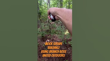 Building some Mock Scrapes using Branch Boss from @unitedoutdoors #bowhuntingwhitetails #trailcam