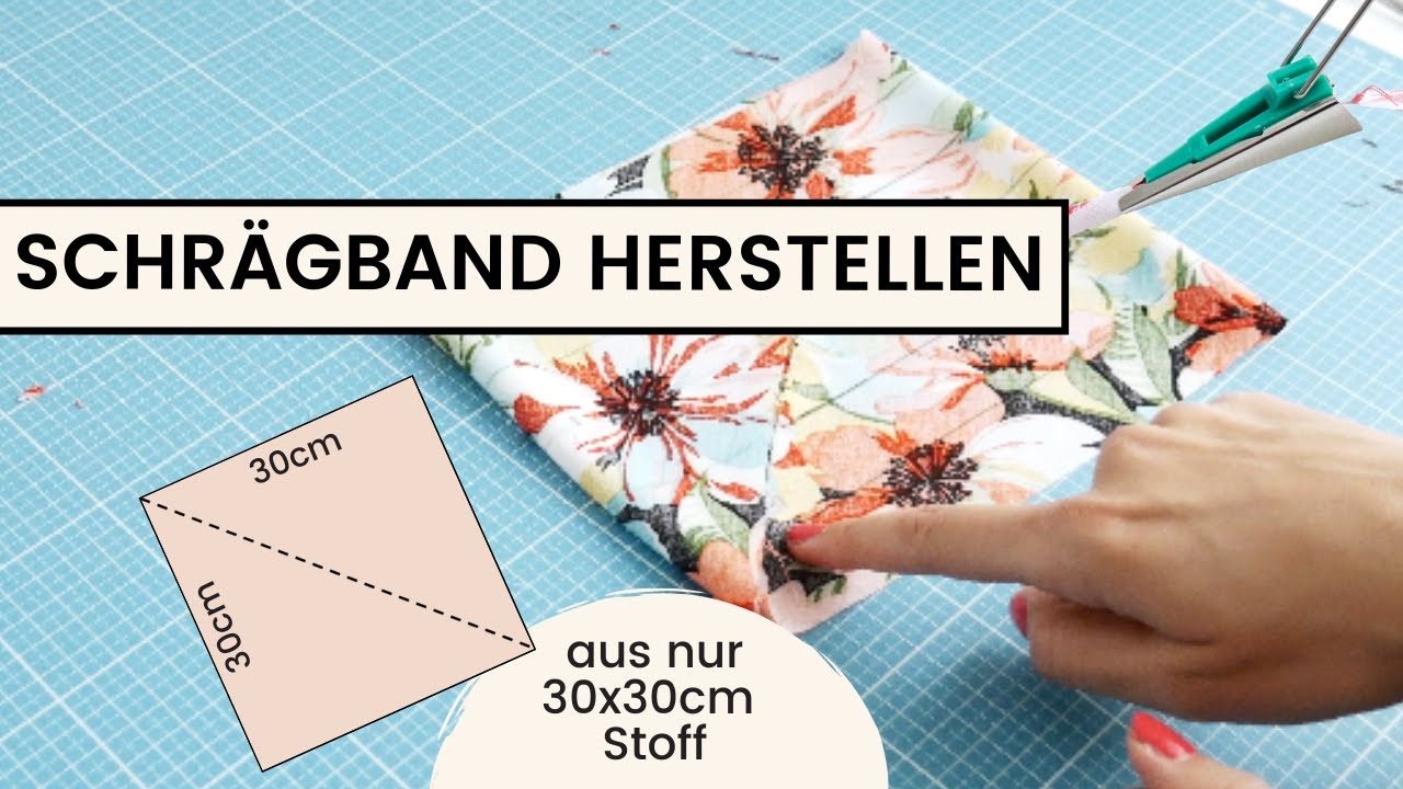 Schrägband selber machen / nähen mit Stoffresten / Schrägband selber herstellen / DIY-Anleitung