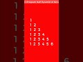 C Program Half Pyramid of Numbers | Right Triangle Numbers Pattern #shorts