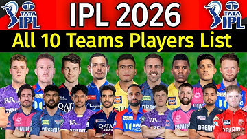 IPL Auction 2026 - All Team Players List | All Sold Players IPL 2026 | IPL 2026 Sold Players So Far