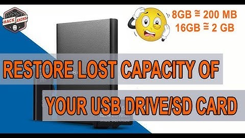 How To Restore Lost Capacity Of Your USB Drive/SD Card {Resize Partition}