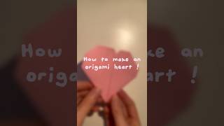 How to make an origami heart ! 🩷 📄 #easy #cute #tutorial #origami #heart