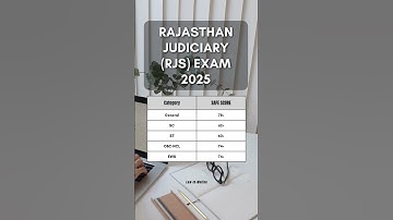 Rajasthan Judiciary (RJS) 2025 Safe score for prelims Cut off  #youtubeshorts #ytshorts #cutoff