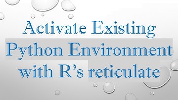 Activate Existing Python Environment with R