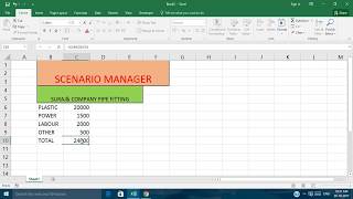 Scenario manager in excel screenshot 3