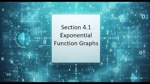 4.1 Exponential Function Graphs