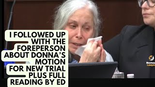 Donna Adelson Claims She Didn’t Get a Fair Trial - Juror Issues Plus Full Reading @MentourLawyer