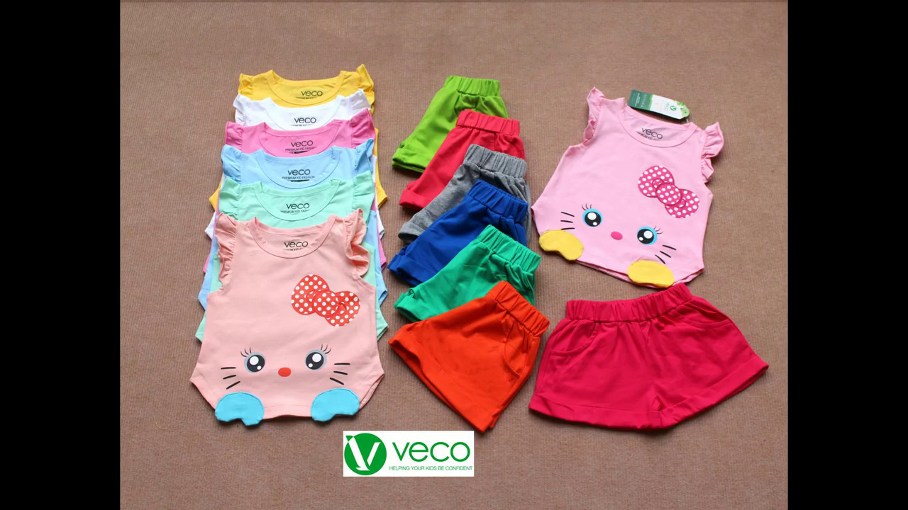 mua đồ sơ sinh ở chợ tân bình Update New quần áo trẻ em giá sỉ chợ tân bình- bộ sưu tập mèo Kitty cho bé gái 1 tuổi đến 15 tuổi