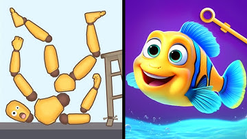 Kick & Break Vs Save The Fish 🤖🐠🐟🎎 Max All Levels Android iOS Gameplay Ep 139