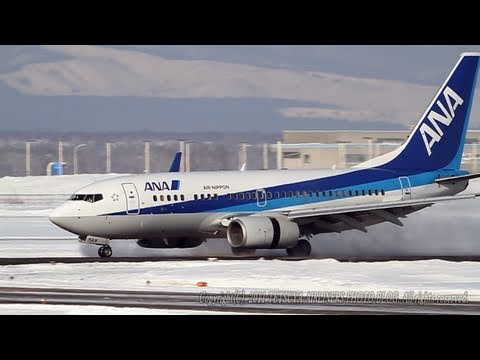 Snow  ANA B737  Snow Operation At New Chitose