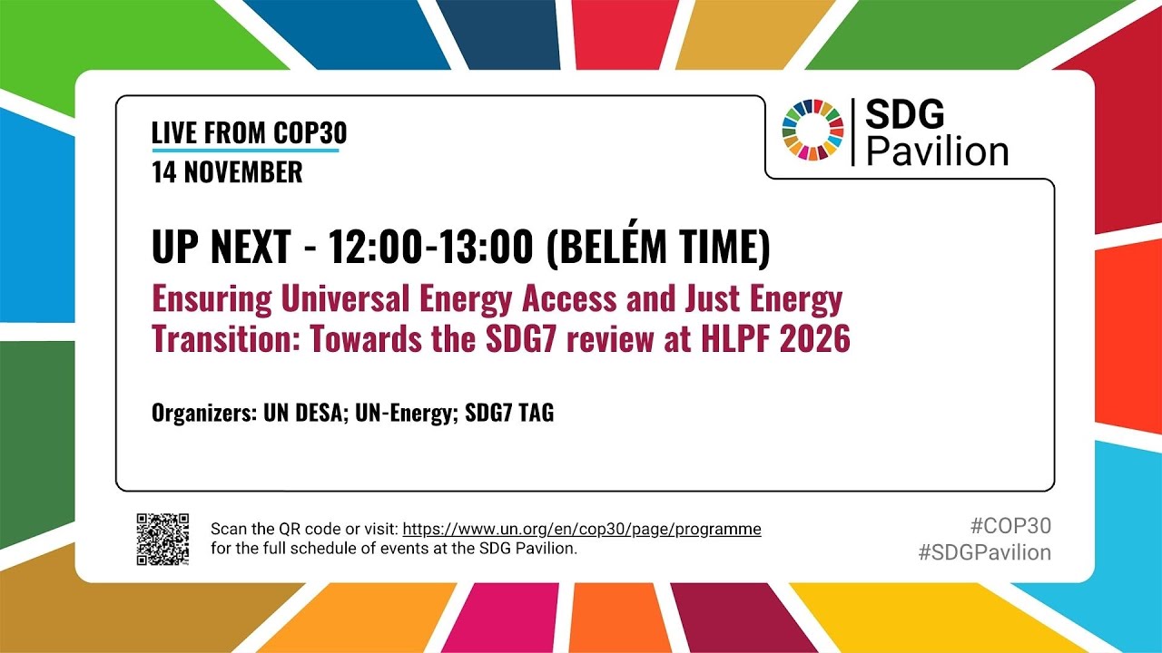 14 ноября — Обеспечение всеобщего доступа к энергии и справедливого энергетического перехода