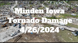 Minden Iowa Tornado Damage Drone Footage 42624