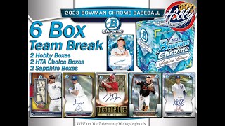 2023 BOWMAN CHROME + SAPPHIRE 6 Box Team Break MIXER #3 eBay 01/30/24