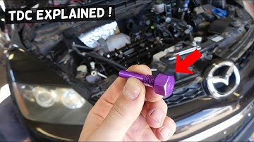 HOW TO BRING ENGINE TO TDC TOP DEAD CENTER ON MAZDA 2 3 5 6 CX-3 CX-5 CX-7 MX-5 TDC PIN