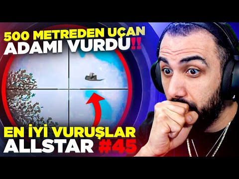 500 METREDEN UÇAN HALIDAKİ ADAMI VURDU 😱 (İMKANSIZ OLAY!) EN İYİ VURUŞLAR ALLSTAR #45 | PUBG MOBILE