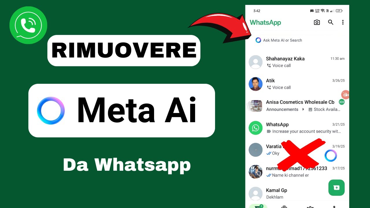 Come Rimuovere Meta AI da WhatsApp (2025) – Guida Facile! - YouTube