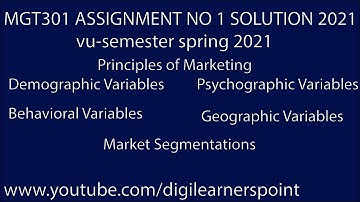 MGT301 ASSIGNMENT NO 1 SOLUTION 2021-VU-Principles of Marketing Semester Spring 2020
