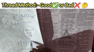 Thread Method Good or Bad🤔 || Puzzles and Seating Arrangement|| Reasoning||