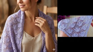 How to Crochet Quick Easy Women Shawl Pattern tutorial For Beginners#crochet#knitting#diy shawl