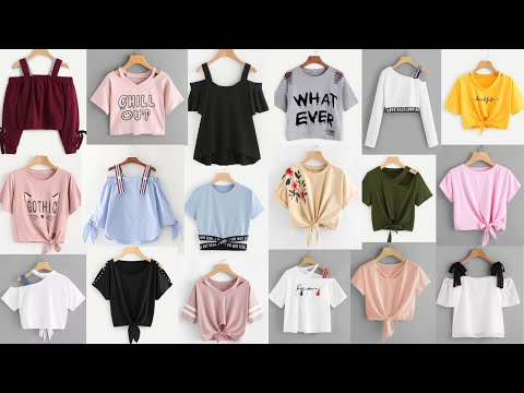 Most stylish casual crop t-shirt designs for girls | Beautiful and comfortable t-shirt