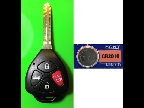 TOYOTA CAMRY, RAV4, 4RUNNER  key battery replacement, როგორ შევცვალოთ ელემენტი გასაღებში