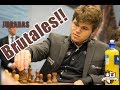 Las 5 MEJORES y más BRUTALES jugadas de Magnus Carlsen! con música. Ajedrez