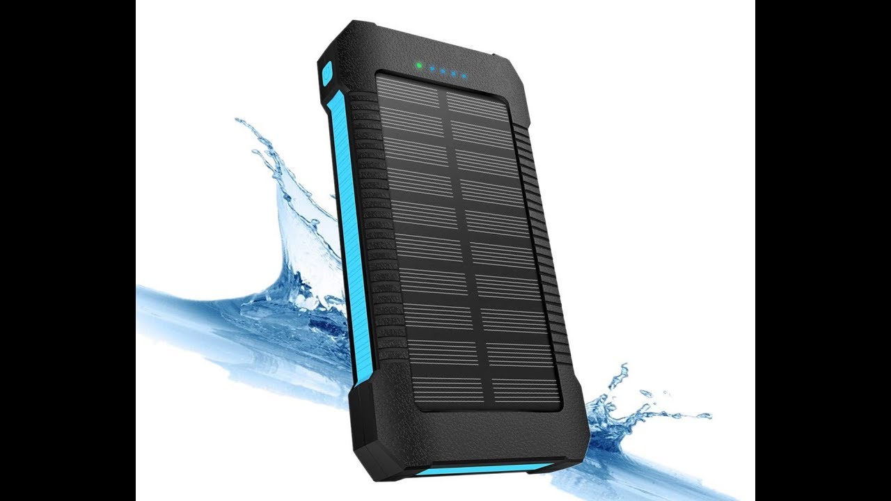 X DNENG 22000 mAh USB-C Solar Power Bank - YouTube