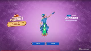 Opening 1St Winterfest Present Lil Prancer Emote