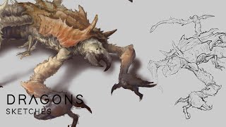 CONCEPT ART Timelapse - DRAGON SKETCHES #02