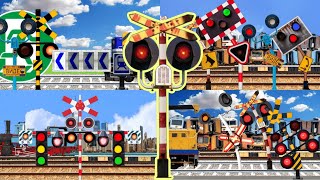 Kumpulan Kereta api kartun Palang pintu kereta api  😂【踏切アニメ】FUMIKIRI  踏切 Railroad crossing train #14