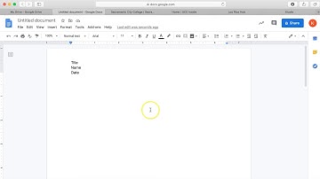 Google Docs:  Adding a Header