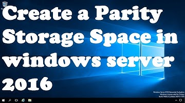 25. How to Create a Parity Storage Space in windows server 2016