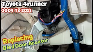 Replacing Bled Door Motor on Lexus GX470 or Toyota 4Runner 2003 to 2009    NO HEAT   OR    AC Gx 470 Blend Door Actuator Repair