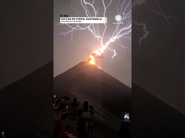 Spectacular Lightning Strike from Guatemala Volcano