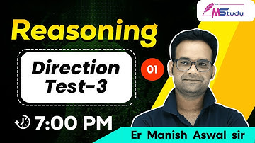 1) BSTC Online Classes 2023 | Reasoning ( Direction Test - 3  )  | PTET Online Classes 2023