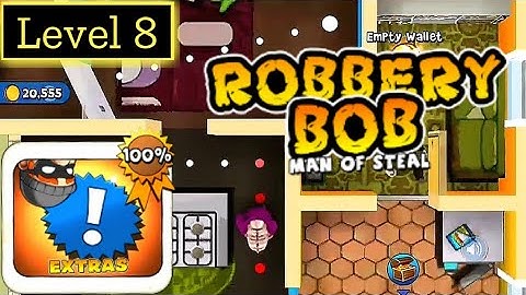 Robbery Bob (Extras - Level 8) | 100% Gameplay Walkthrough No Commentary
