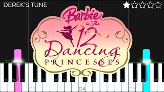 Barbie in The 12 Dancing Princesses - Derek's Tune | EASY Piano Tutorial