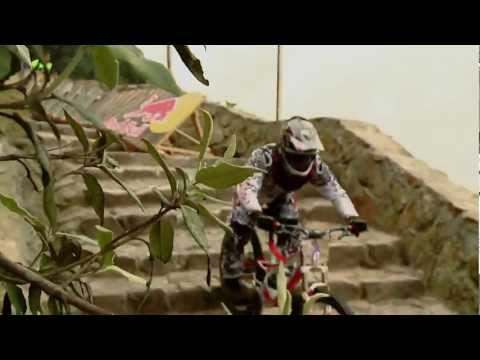 Urban downhill mountain bike race - Red Bull Monserrate Devotees 2012