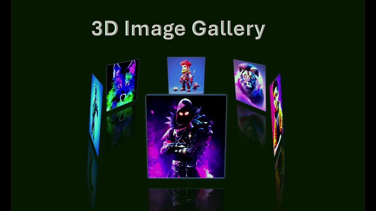 3d rotating image slider in html css javascript - YouTube