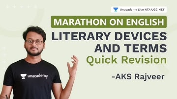 MARATHON ON ENGLISH Literary Devices and Terms Quick Revision | AKS Rajveer | NTA UGC NET| Unacademy