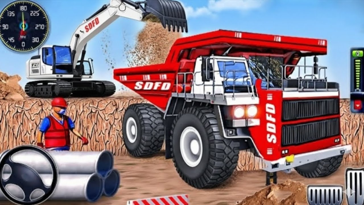 City Road Builder Highway ConstructionExcavator Loading Simulator 3DAndroid GamePlay #2