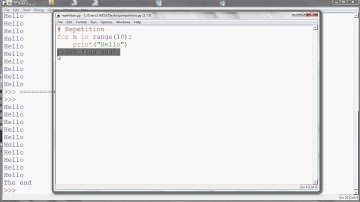 Repetition with for in Python
