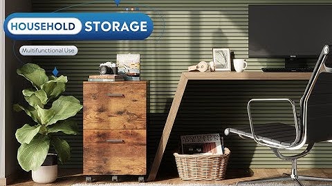 DEVAISE | Rustic Brown 2 Drawer Wood Filing Cabinet 2022