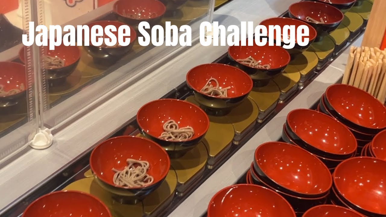 ⁣Conveyor Belt Soba | Japanese Extreme Soba Noodle Challenge