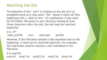 Pattern matching ,escaping and quoting in Unix