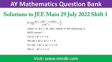 If Lim x tends to 0 (ae^x + be^-x + cSinx)/(xSin^2x) = 2/3 | JEE Main 29 July 2022 Solution #AYMQB