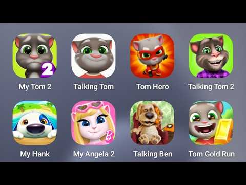 My Talking Tom 2,Talking Tom,Tom Hero,Talking Tom 2,My Hank,My Angela 2,Talking Ben,Tom Gold run