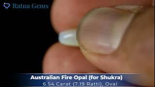 7.19 Ratti Australian Fire Opal | 6.54 Carat Certified Original Gemstone | Ratna Gems