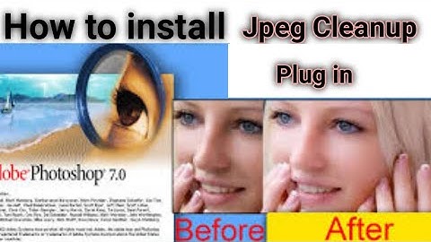 How to Install Jpeg Cleanup Plugin in adobphotoshop 7.0 #adobephotoshop  #plugin