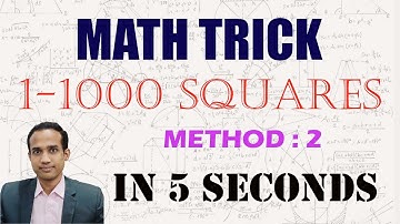 1-1000 square in 5 seconds I Square Trick I Vedic Maths I Vedic Maths Tricks ISuperfast square Trick